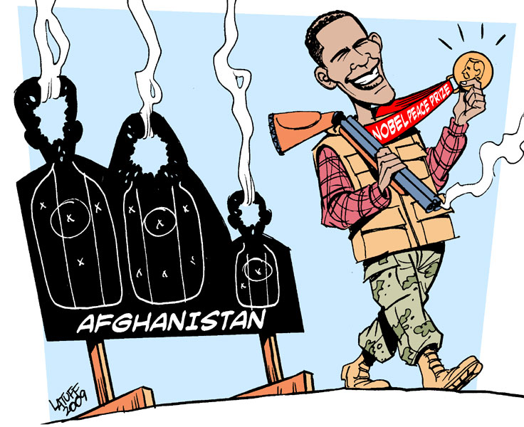 Obama: Nobel Peace Laureate by Latuff