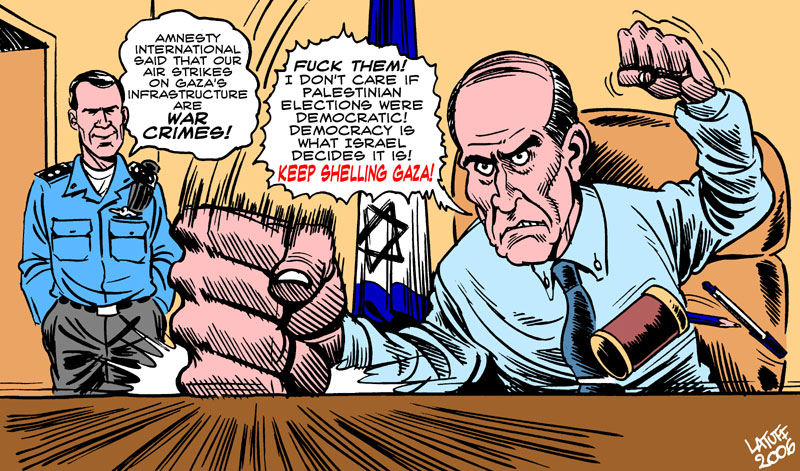 Latuff: Olmert's Office