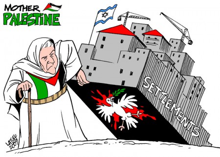 Mother Palestine: Settlements, by Latuff